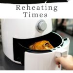 Graphic for Pinterest of Air Fryer Reheat Times.