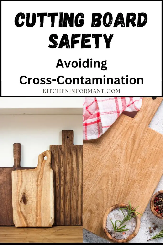 Graphic for Pinterest of Cutting Board Safety: Avoiding Cross-Contamination.