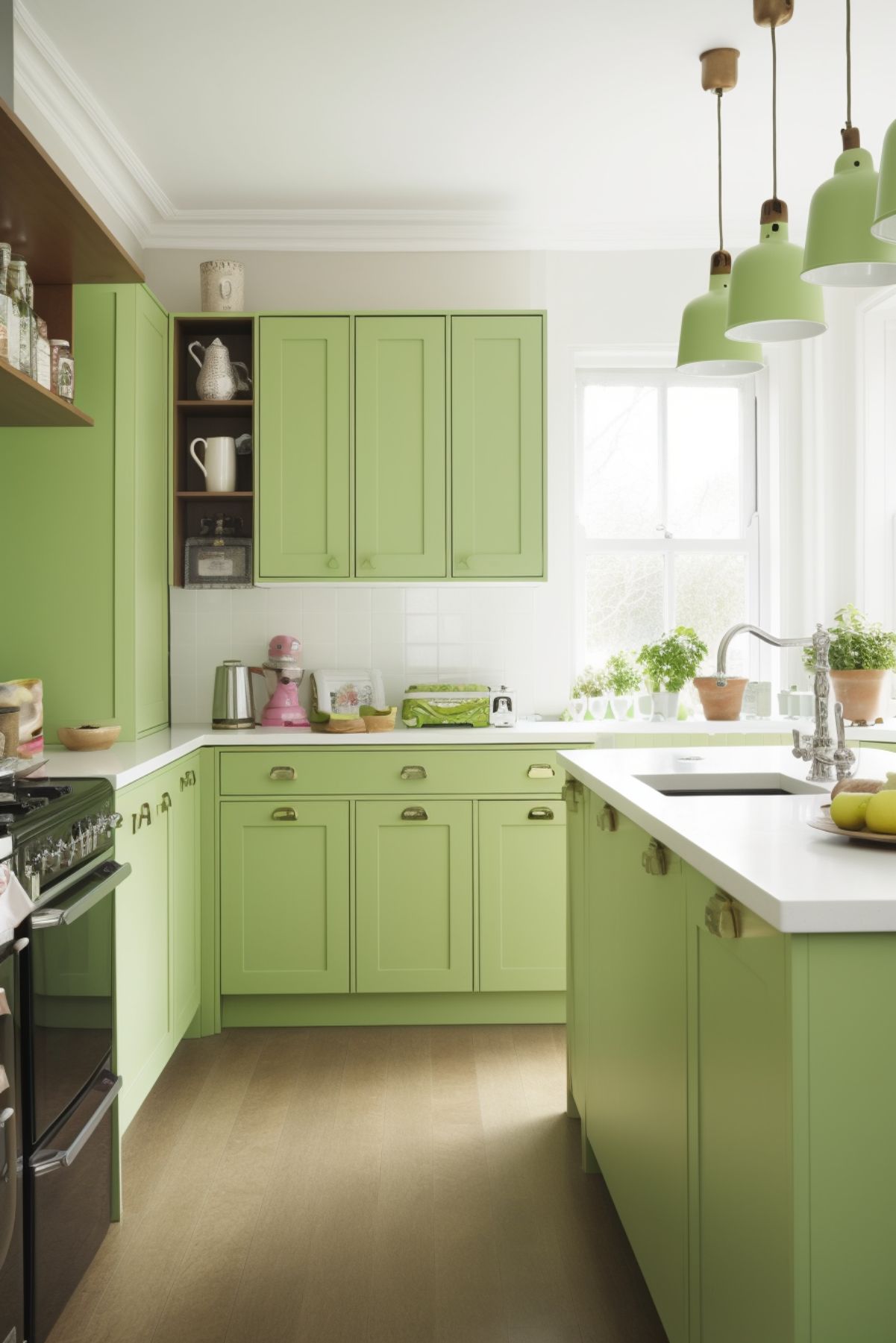 Avocado Green Kitchen