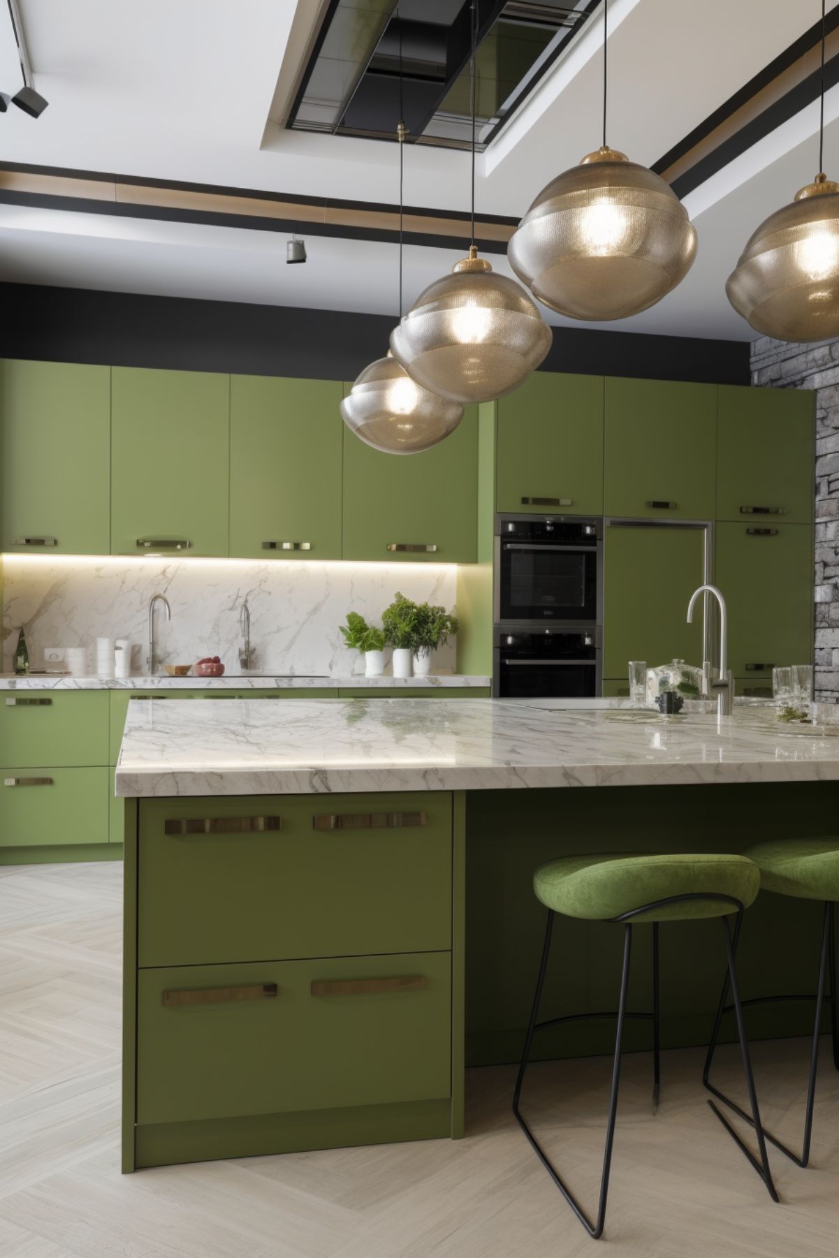 Avocado Green Kitchen