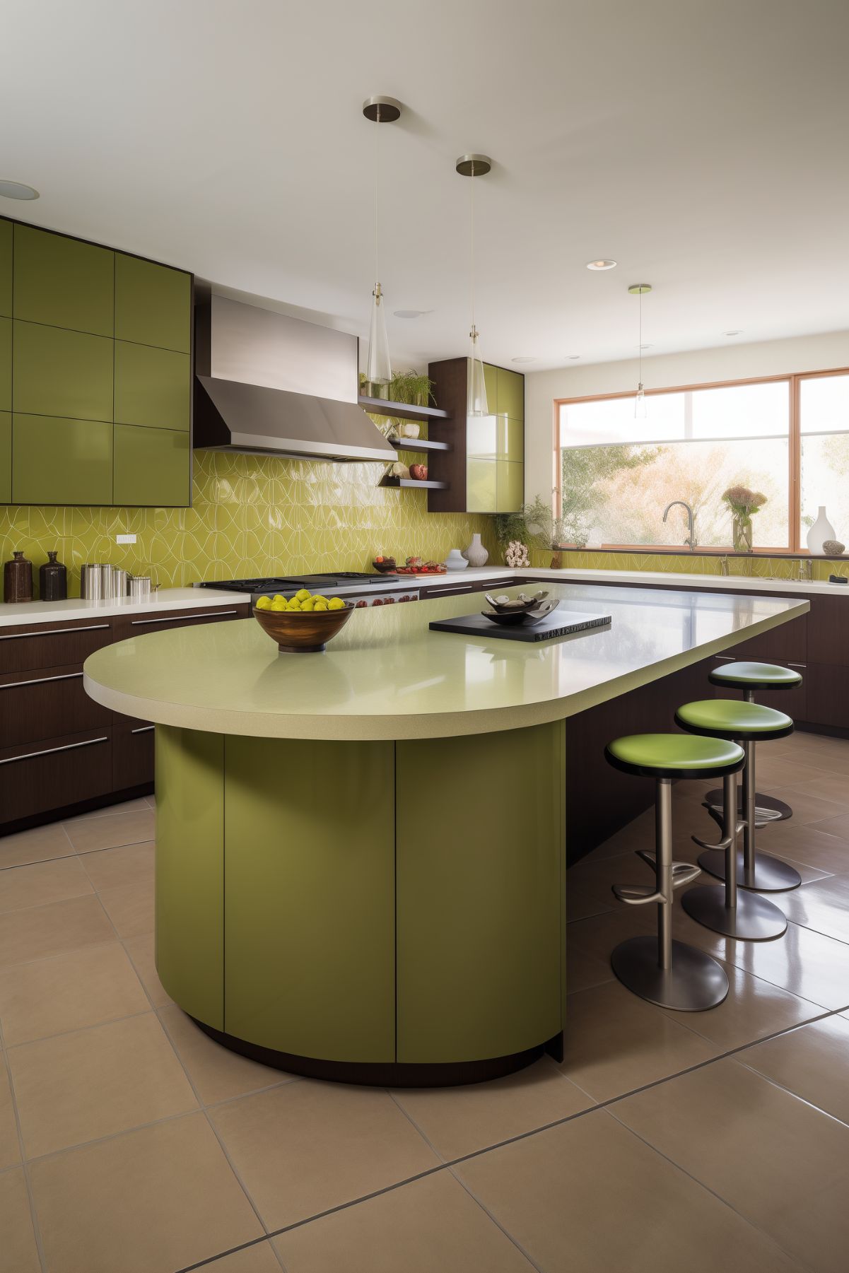 Avocado Green Kitchen