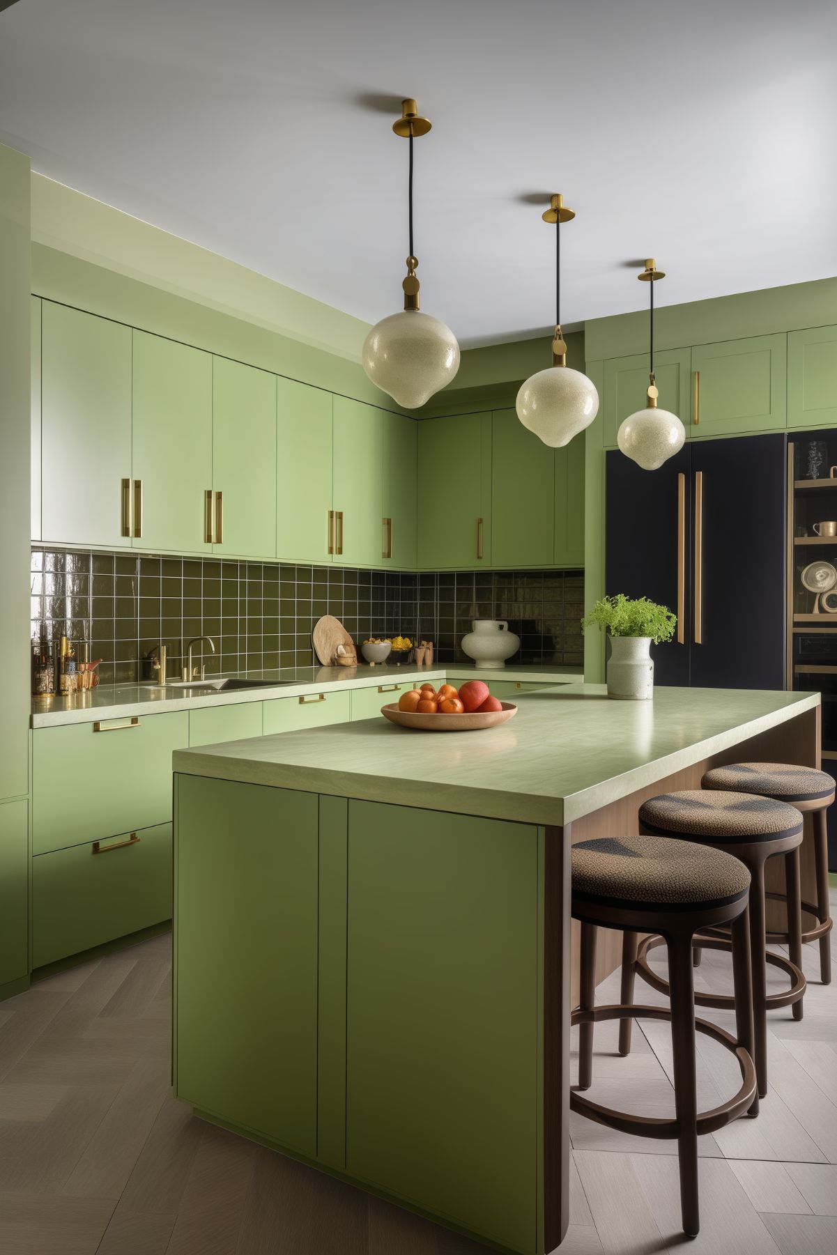 Avocado Green Kitchen