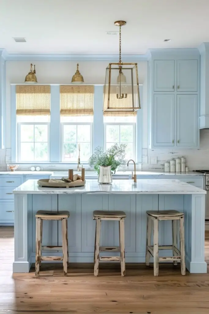 Powder Blue Kitchen.