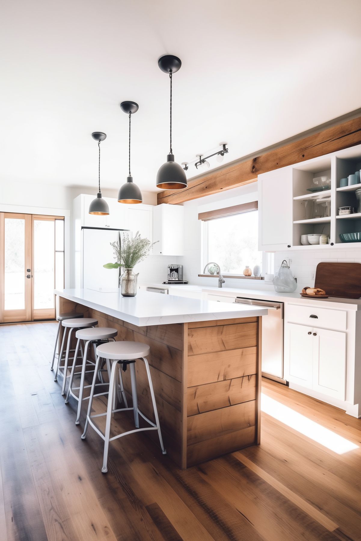 bright rustic kitchen.