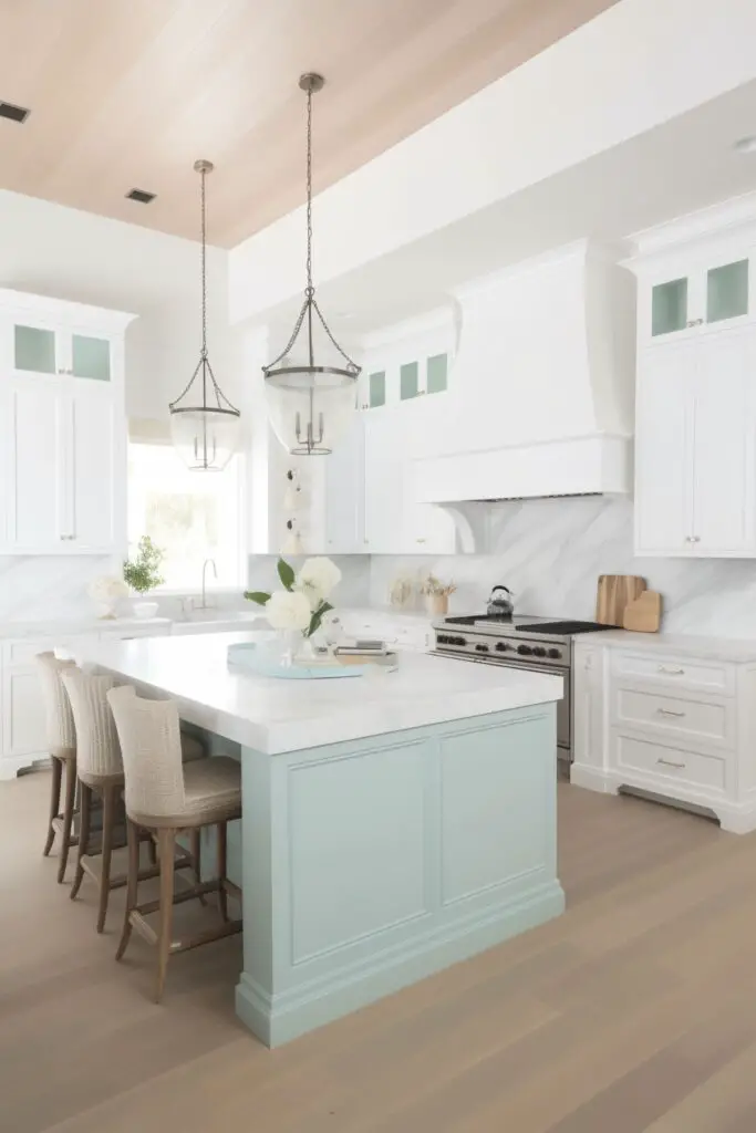 Seafoam Green Coastal Kitchens: A Refreshing Twist