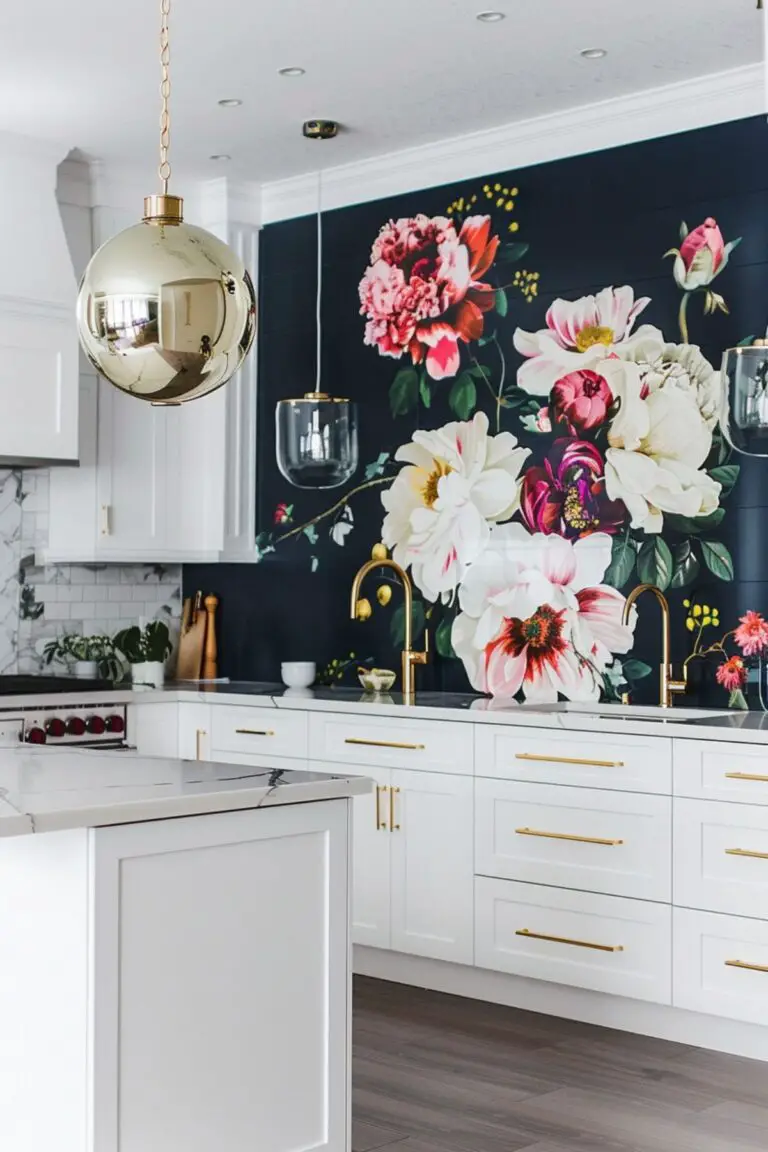 Bold Floral Walls: Add Drama to Your Kitchen Decor - Kitchen Informant