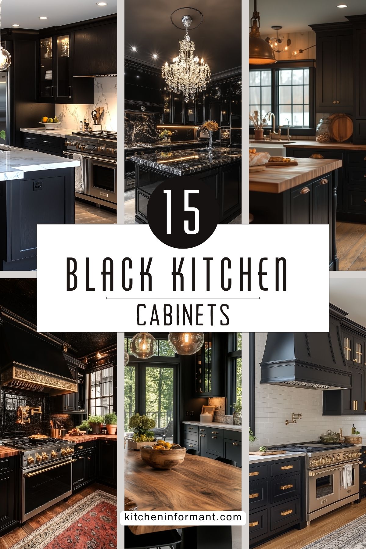 Black Kitchen Cabinets graphic.