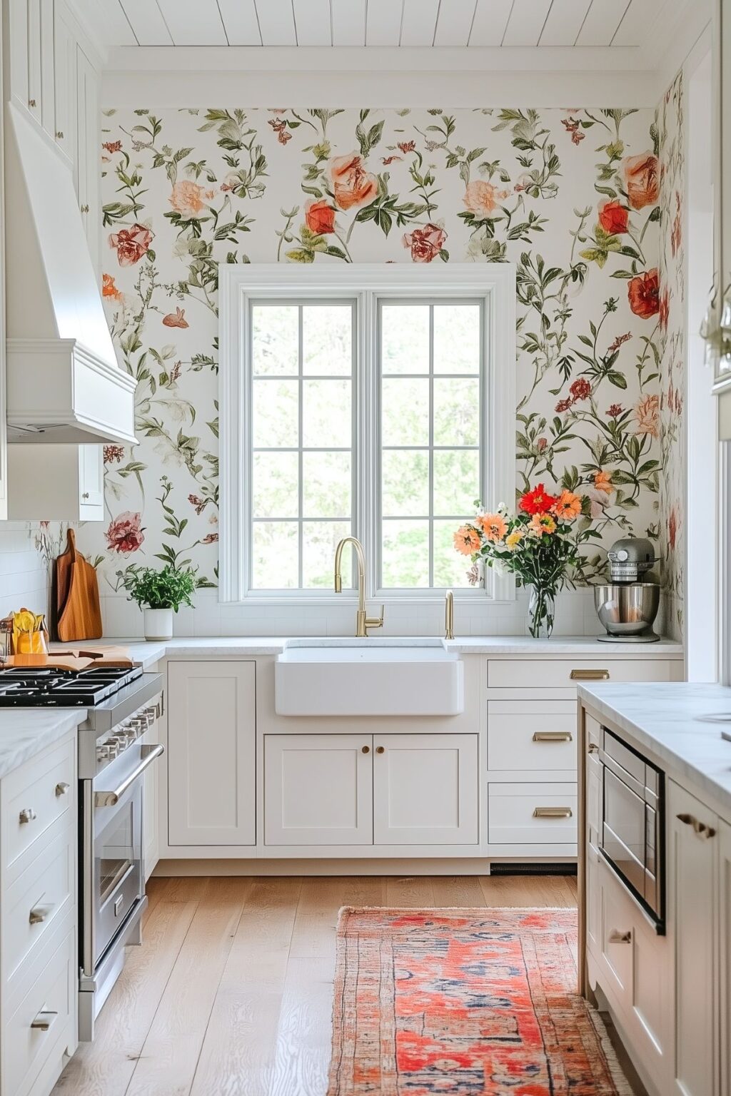 Pattern Cut Kitchen Set Using Floral Patterns in Your Cottagecore Kitchen - Kitchen Informant
