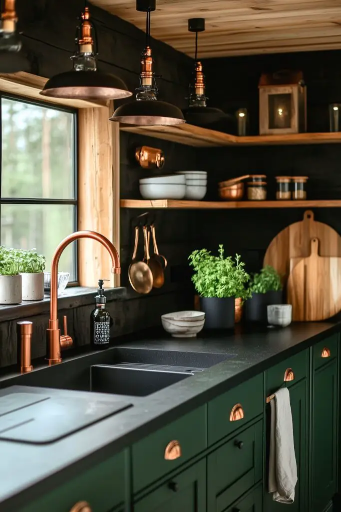 Dark Green Kitchens: Embracing Nature for a Cozy Home Vibe - Kitchen ...