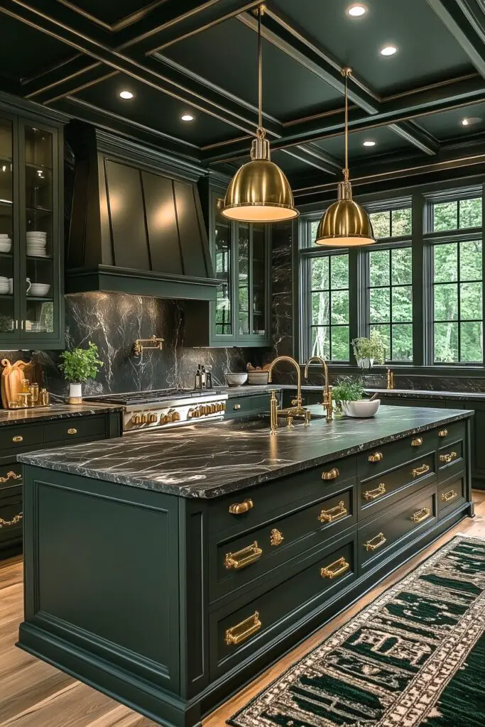 Dark Green Kitchens: Embracing Nature for a Cozy Home Vibe - Kitchen ...