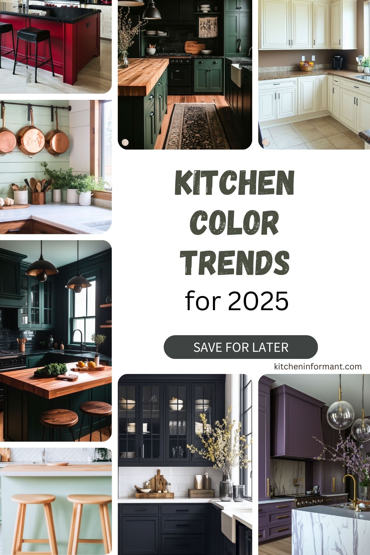 Kitchen Paint Color Trends for 2025 Graphic.