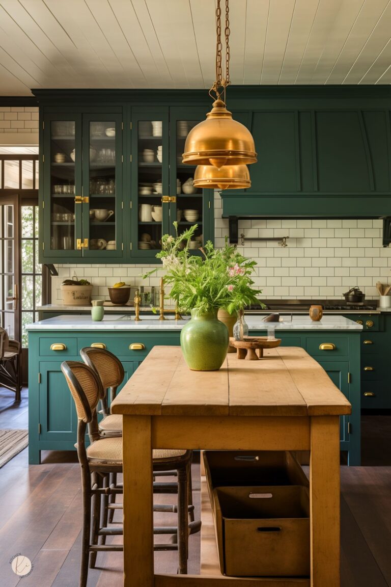 Forest Green and Brass Kitchens: A Stylish Combination