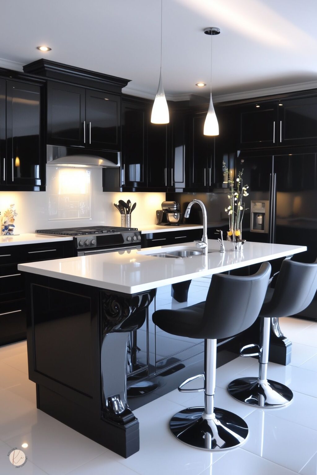 Modern Black Kitchen Designs Photos