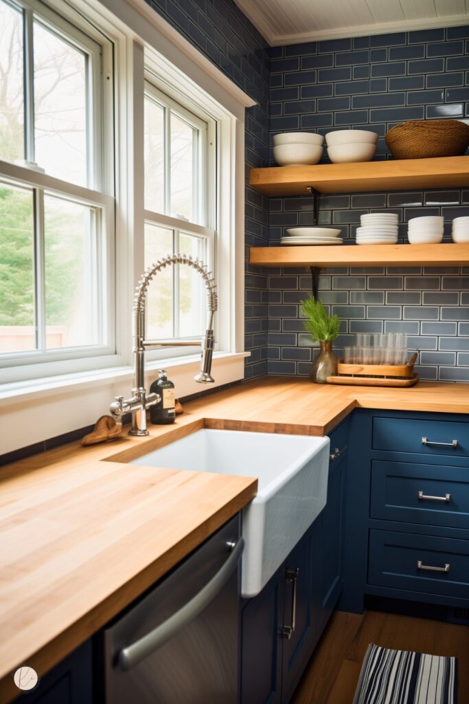 25 Rustic Navy Blue Kitchens - Kitchen Informant