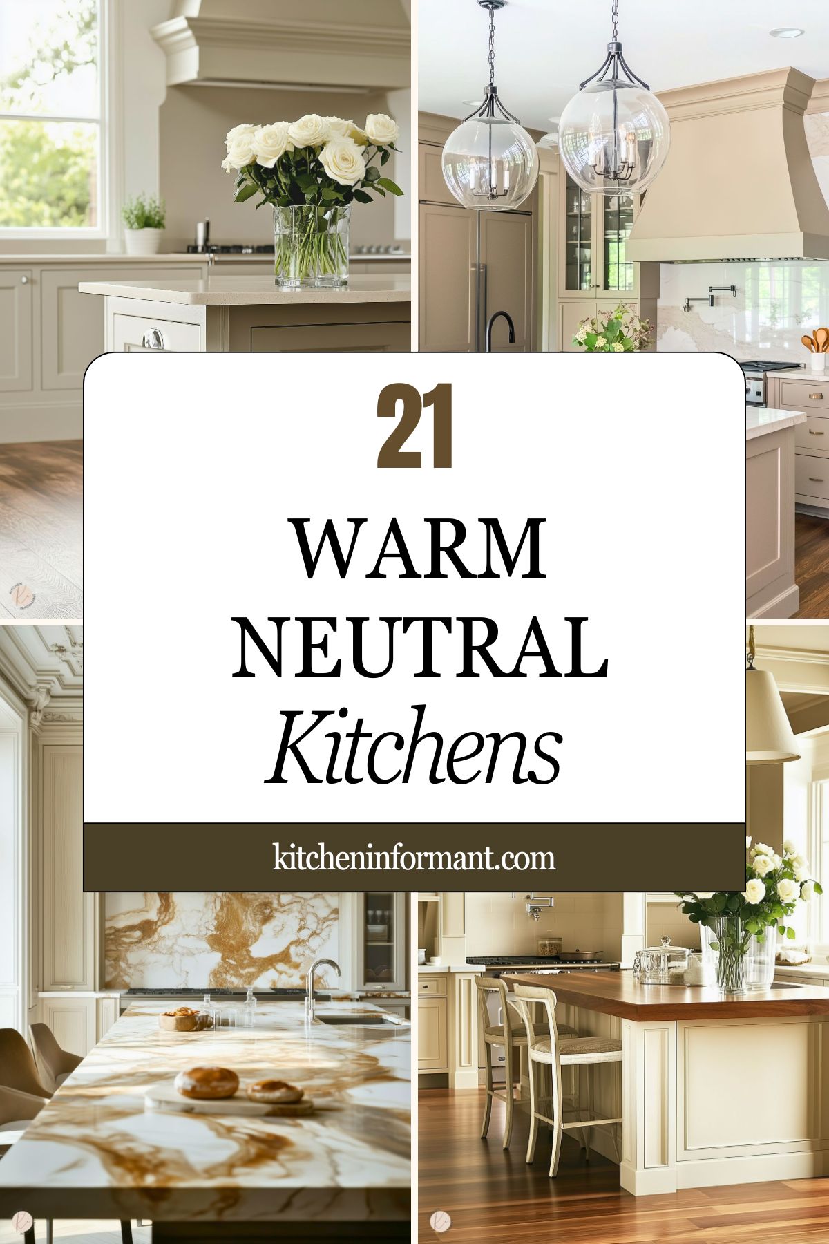 Warm Neutral Kitchen Graphic.