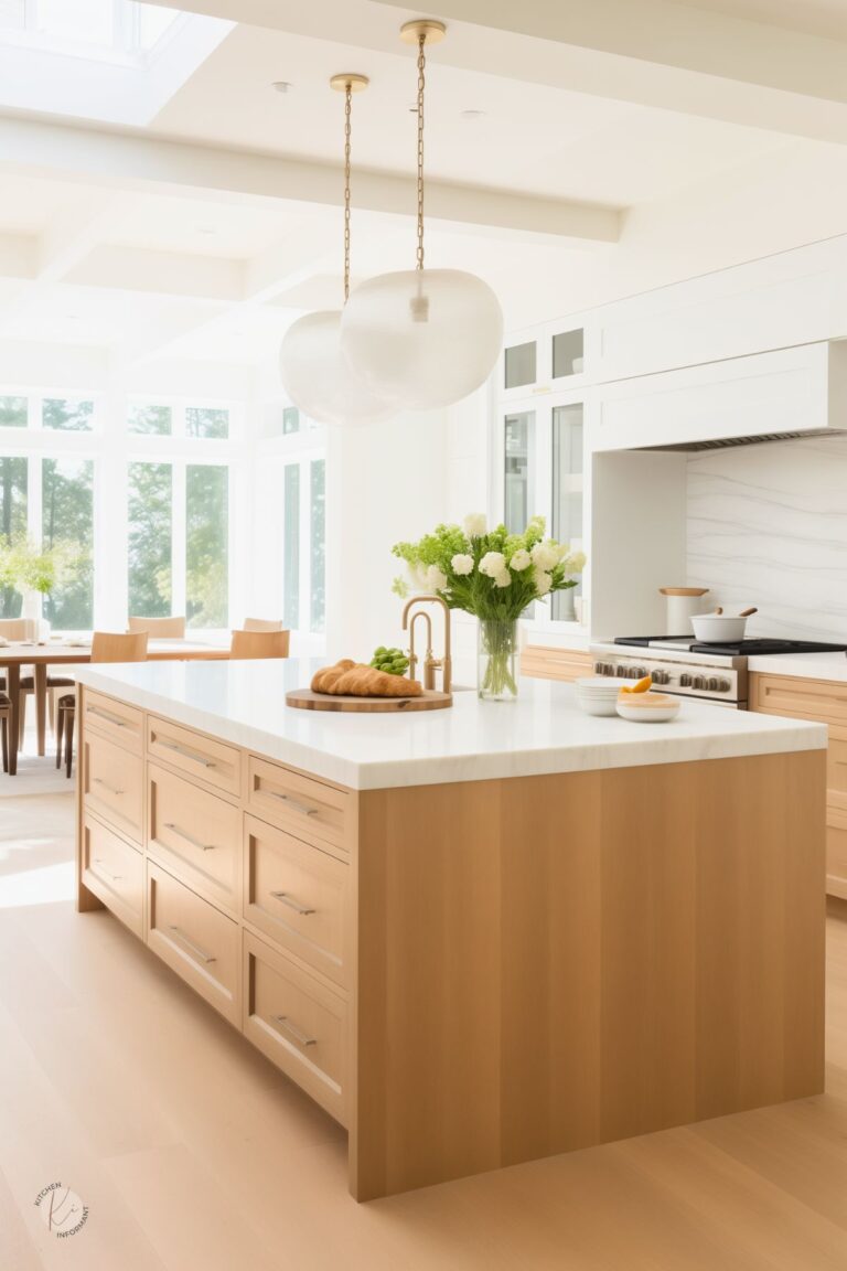 21 White Oak Kitchen Island Designs - Kitchen Informant