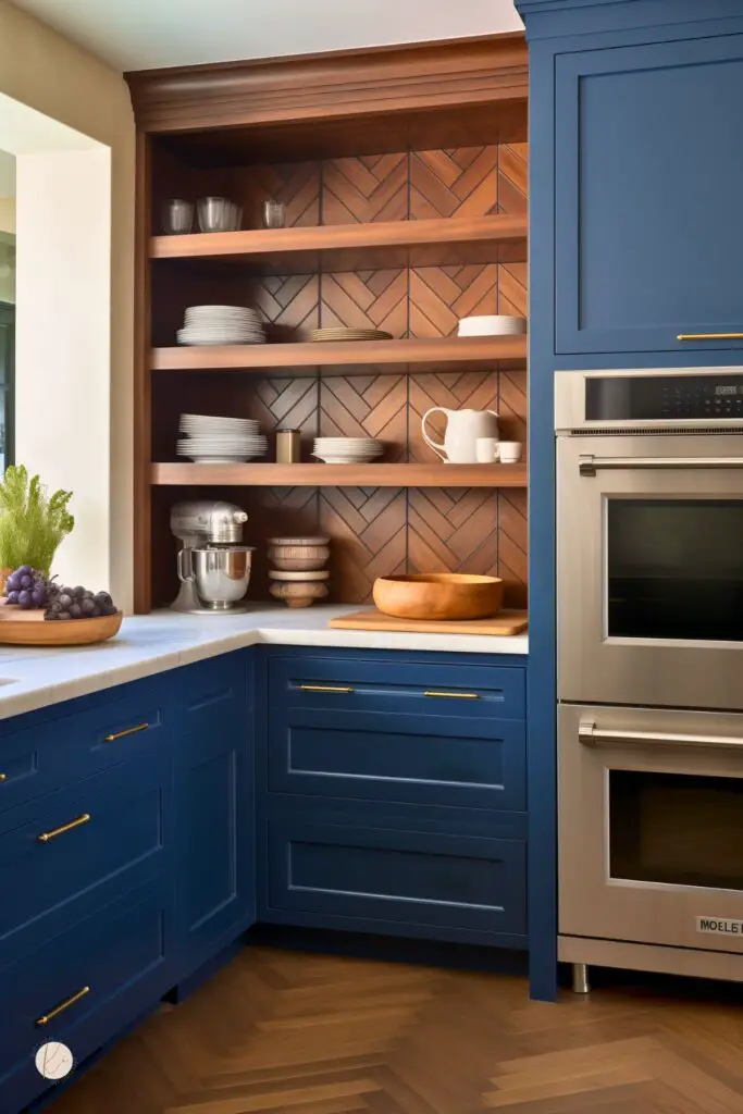 Navy Blue and Natural Wood: The Perfect Duo for Stylish Kitchens - Kitchen Informant