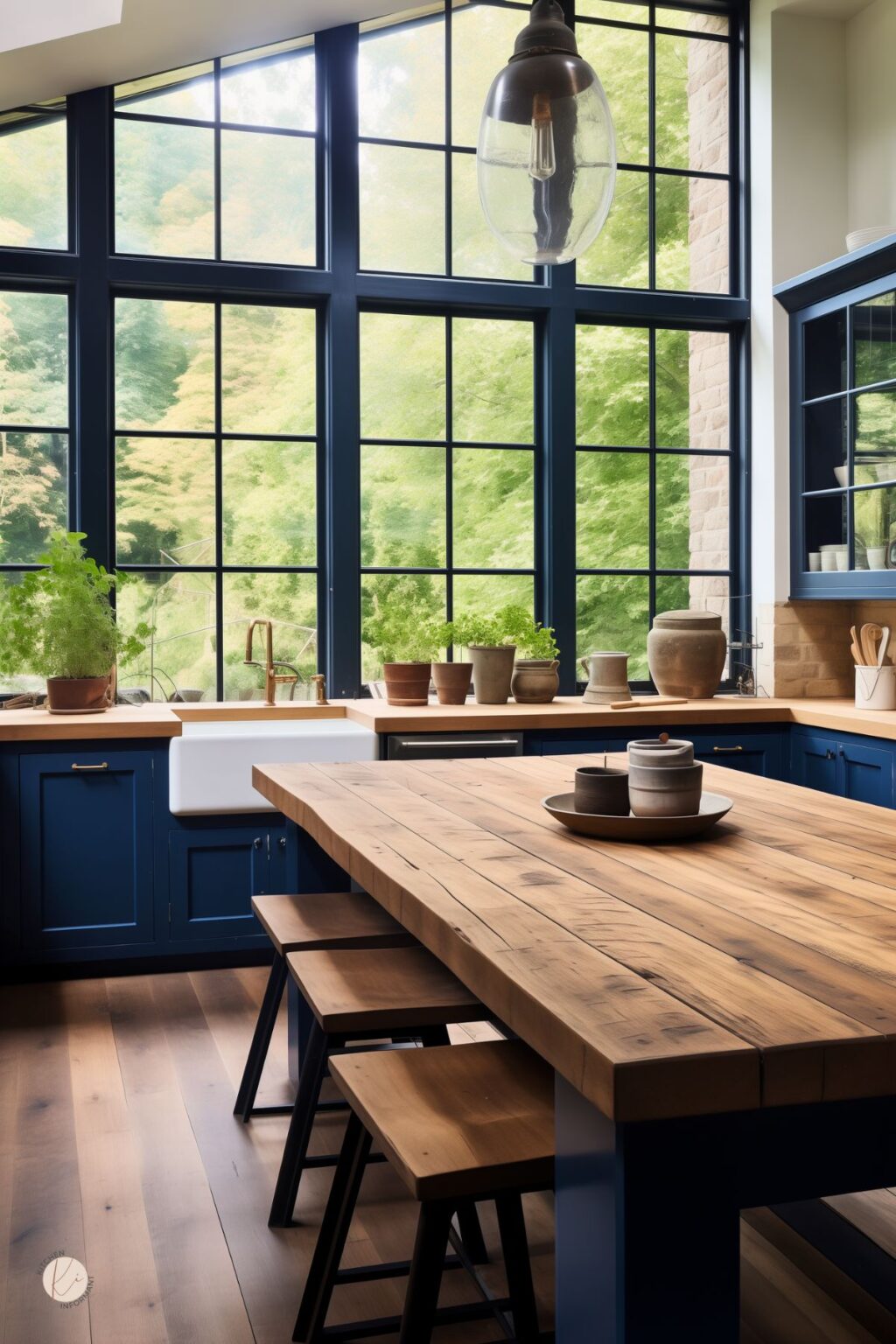 Navy Blue and Natural Wood: The Perfect Duo for Stylish Kitchens ...