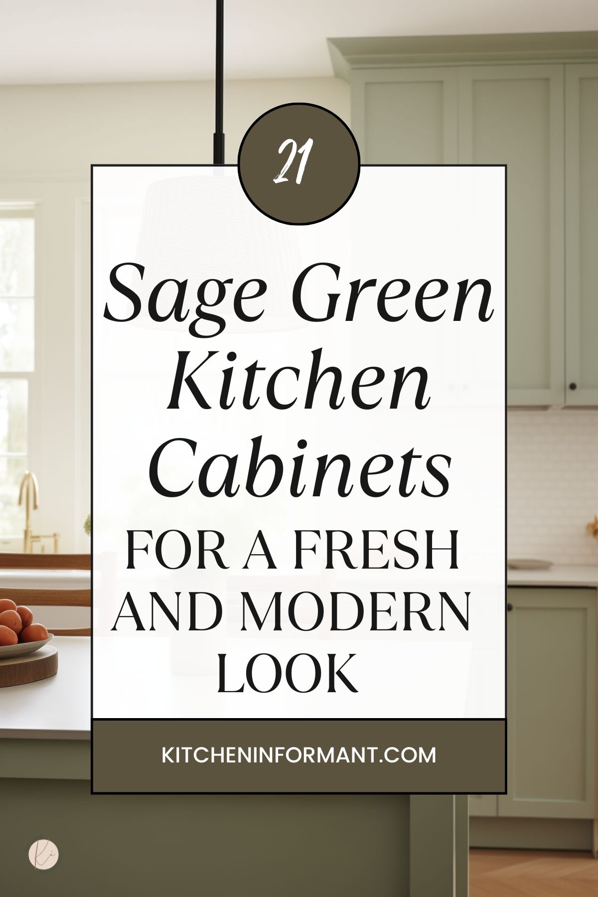 Sage Green Kitchen Cabinets Graphic.