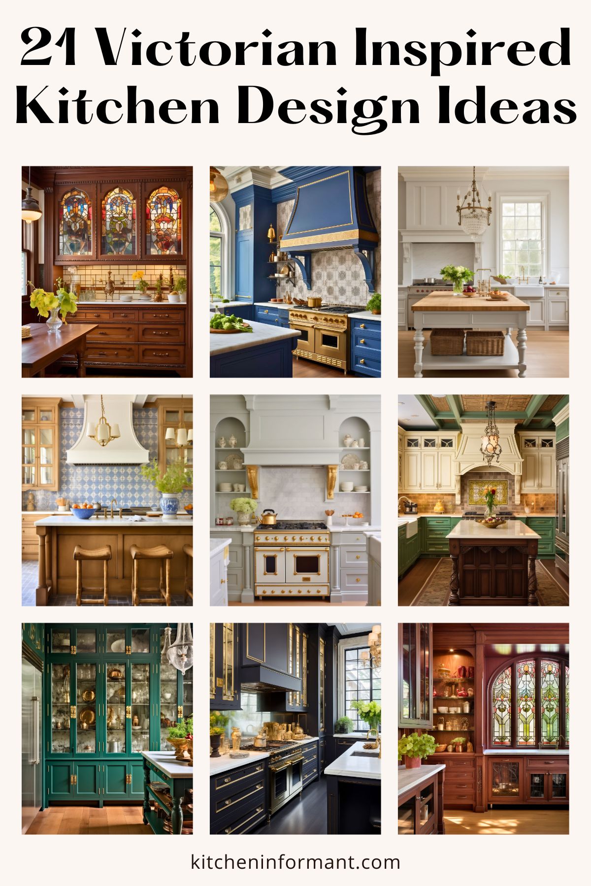 Victorian Inspired Kitchen Design Ideas Graphic.