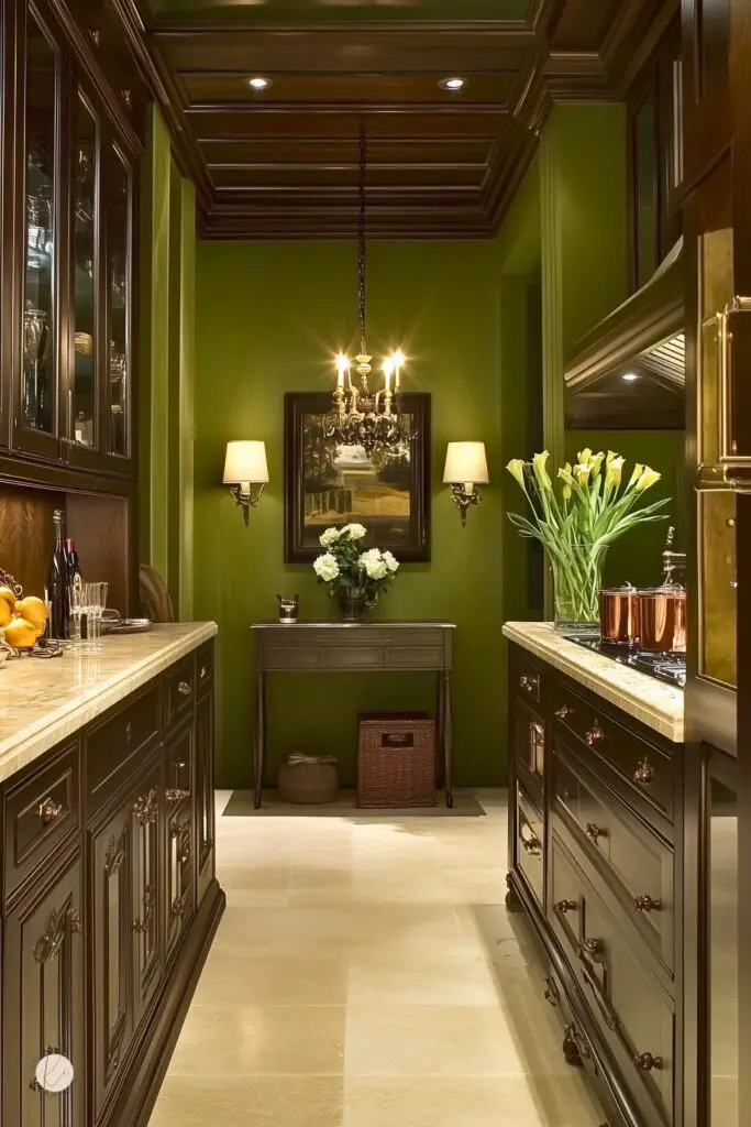 Green Kitchens with Wood Cabinets - Kitchen Informant
