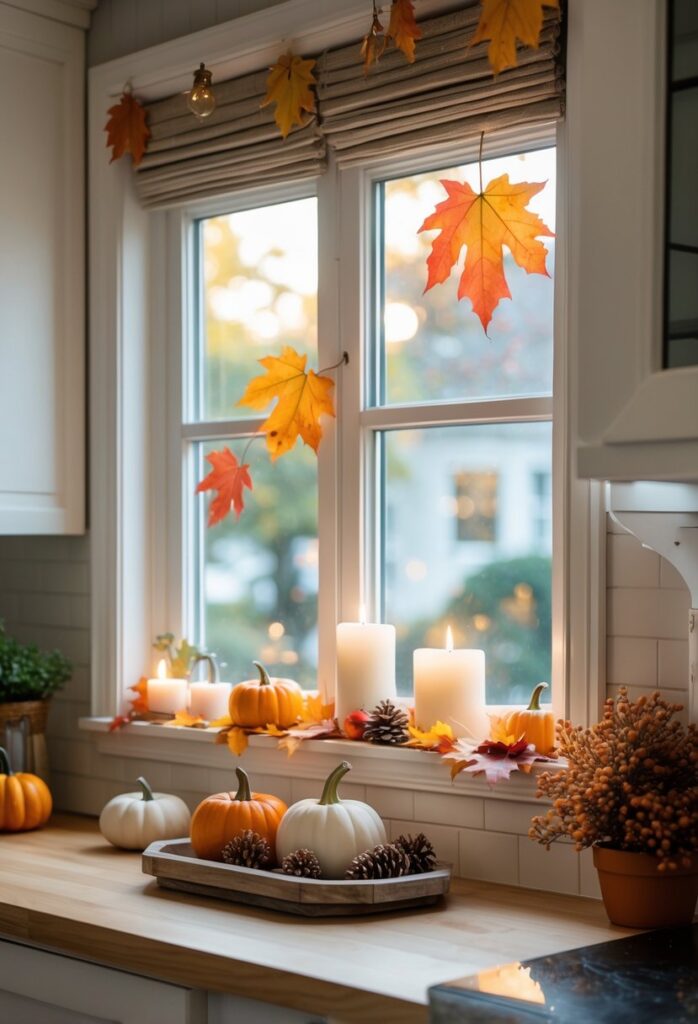 How to Decorate a Kitchen Window for Fall