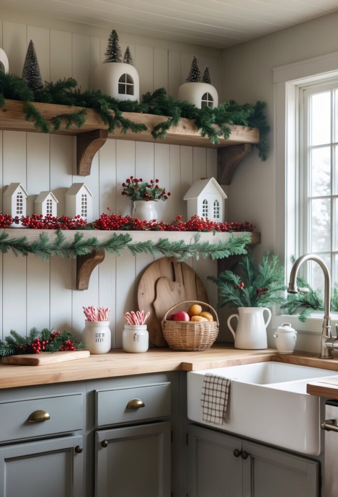 Farmhouse Christmas Kitchen Ideas for a Cozy Holiday Season