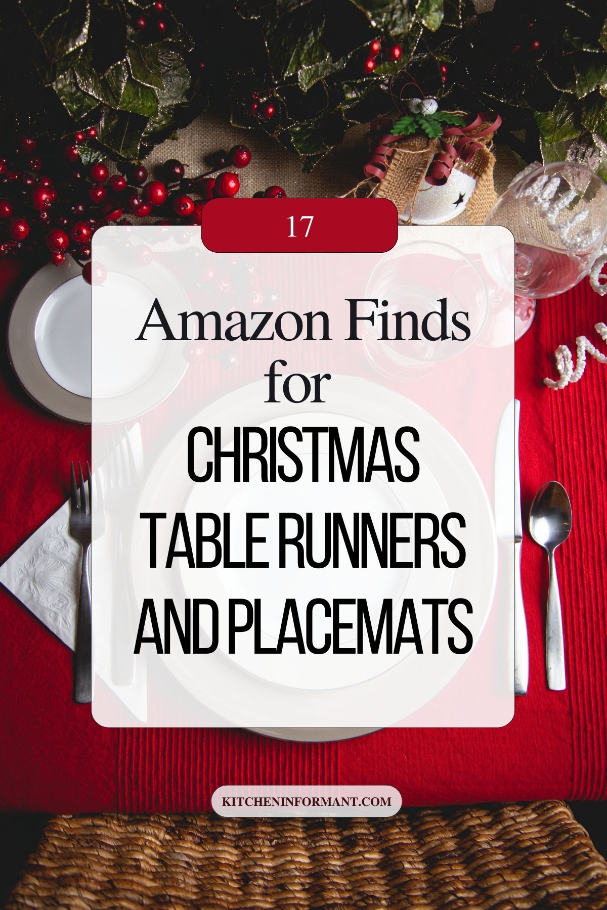 Christmas Table Runners and Placemats graphic.