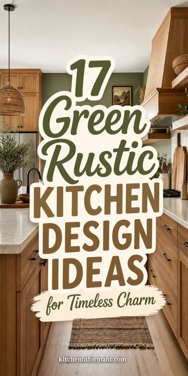 Green Rustic Kitchen Design Ideas for Timeless Charm - Kitchen Informant