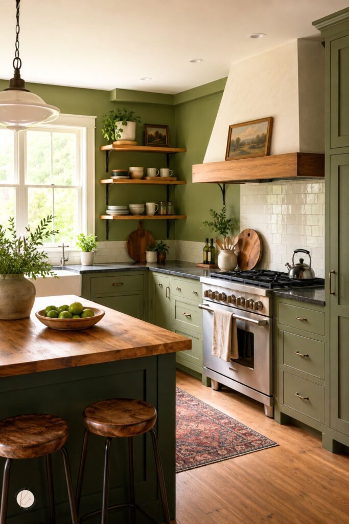 Green Rustic Kitchen Design Ideas for Timeless Charm - Kitchen Informant