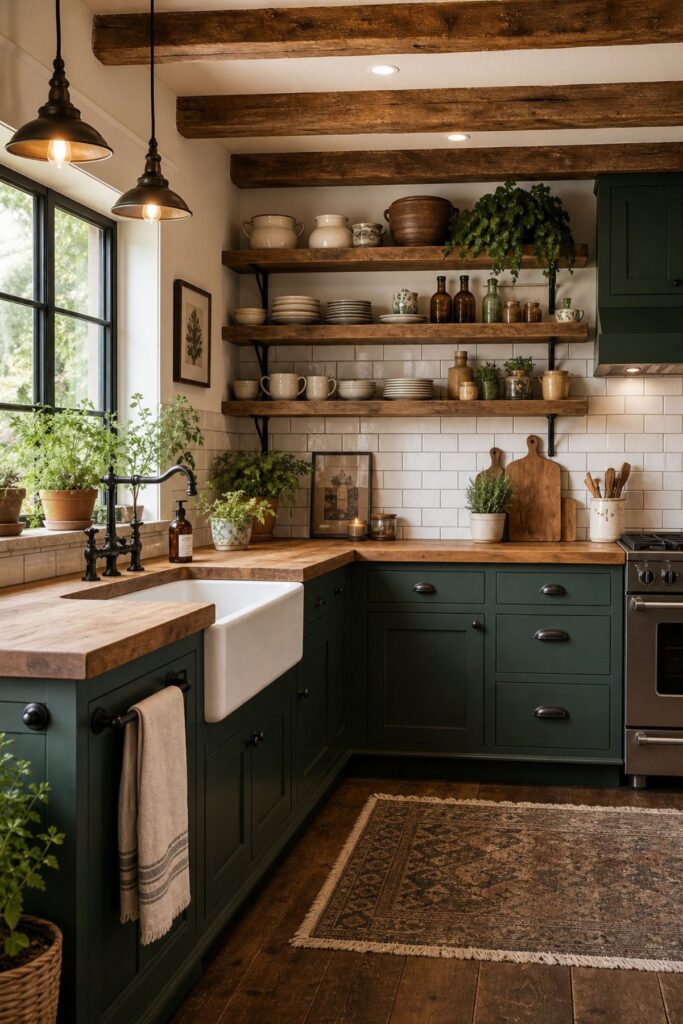 Green Rustic Kitchen Design Ideas for Timeless Charm - Kitchen Informant