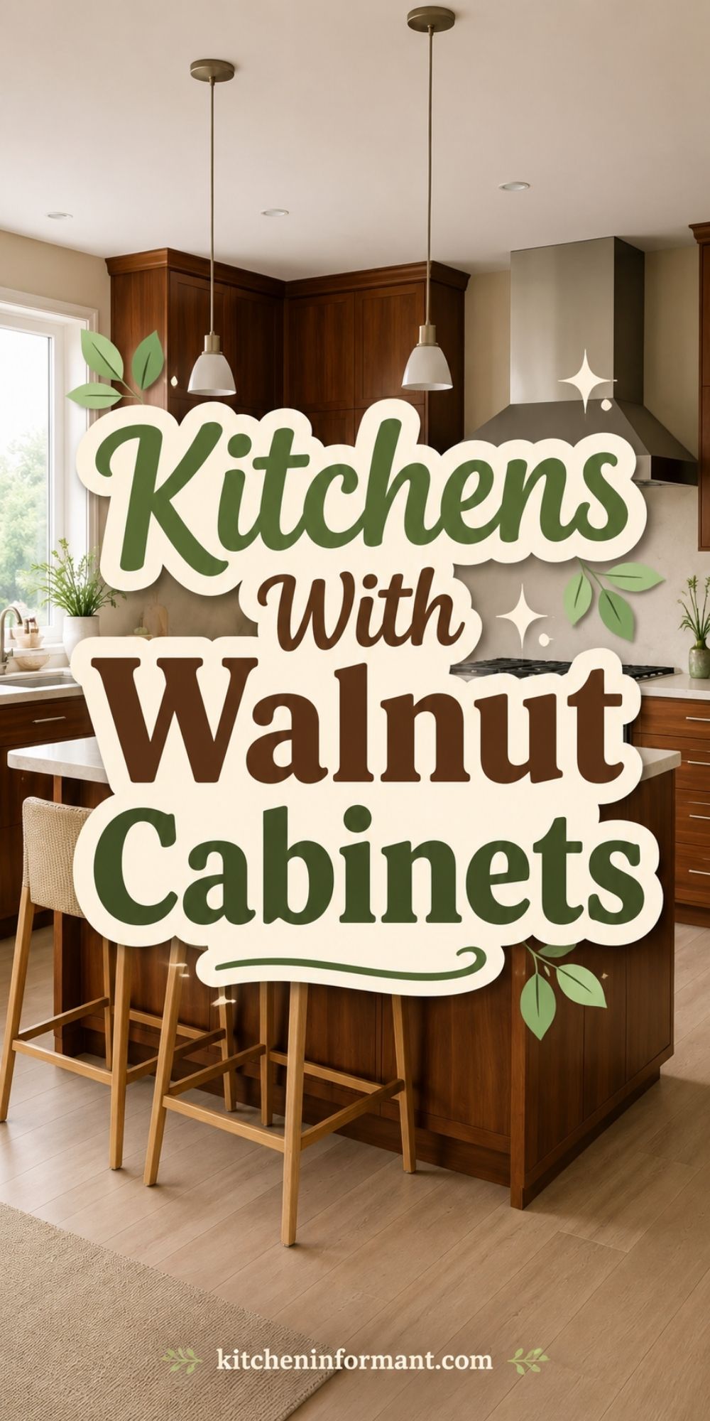 Kitchens With Walnut Cabinets graphic.